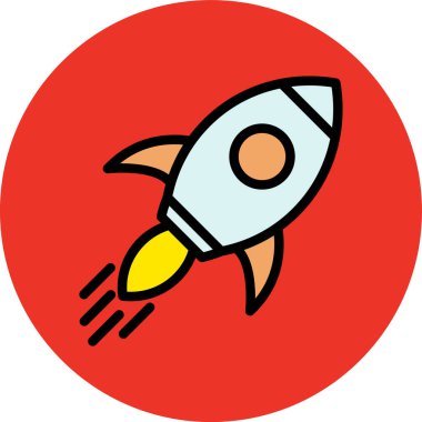 roket başlatma simgesi