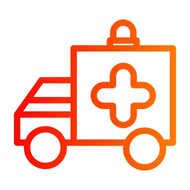 ambulans simgesi vektör illüstrasyonu