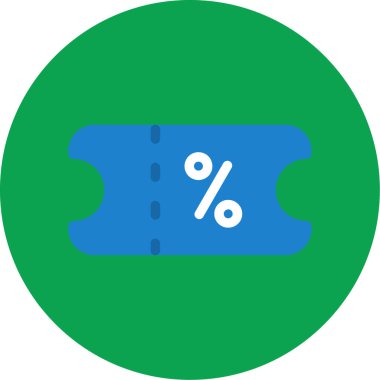 İndirim etiketi düz vektör simgesi