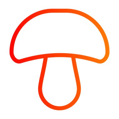 Mantar ikonu vektörü. İnce çizgi işareti. izole edilmiş sınır sembolü çizimi