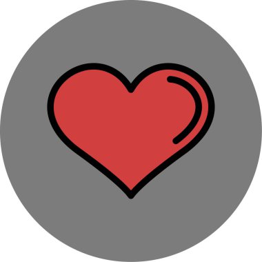 Kalp ikonu vektör illüstrasyonu