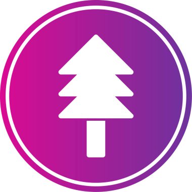 Ağaç simgesinin vektör illüstrasyonu