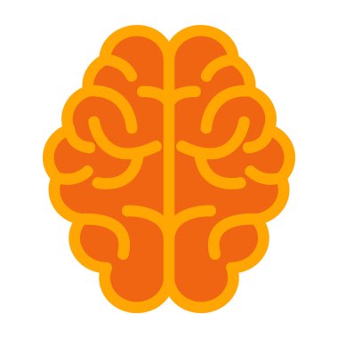 Beyin vektör simgesi. Düz stil sembolü. pictogram beyaz arkaplanda izole edilmiştir.