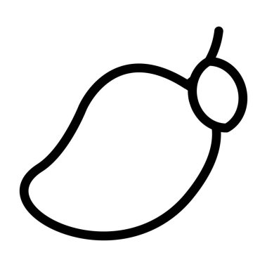 meyve ikonu ana hat vektörü. mango meyvesi