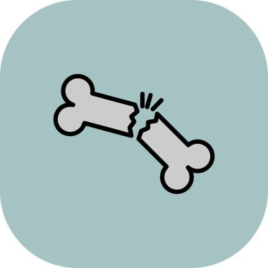 Soyut arkaplanda kemik simgesi izole edildi