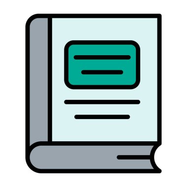 Kitap. Web simgesi basit illüstrasyon