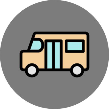 Teslimat. Web simgesi basit illüstrasyon