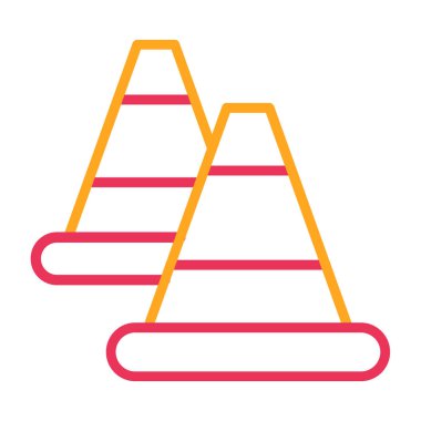 Kırmızı ve sarı çizginin vektör çizimi