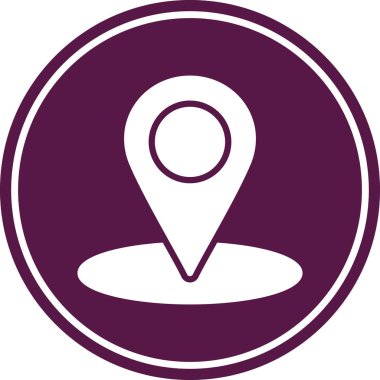konum. Web simgesi basit illüstrasyon