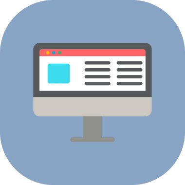 Bilgisayar ekranı. Basit simge