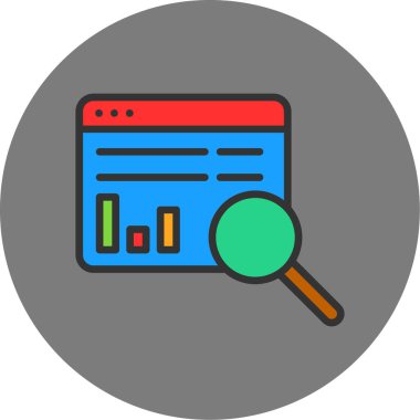 Arama simgesi vektör illüstrasyonu