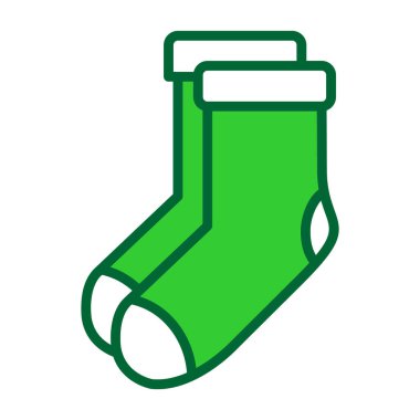 Şeffaf bir arkaplanda noel çorabı vektör çizimi. Birinci kalite semboller. kavram ve grafik tasarımı için vektör simgesi.