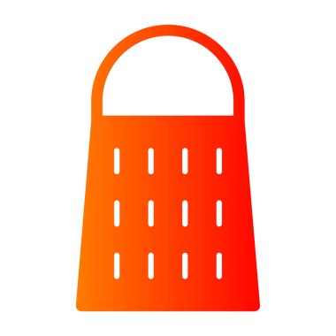 karanfilli kağıt kesim torbalı turuncu çizgi simgesi