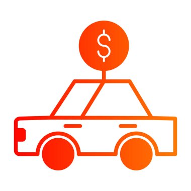 Dolar işareti çizimi olan araba