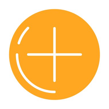 Bir haçın basit vektör illüstrasyon simgesi