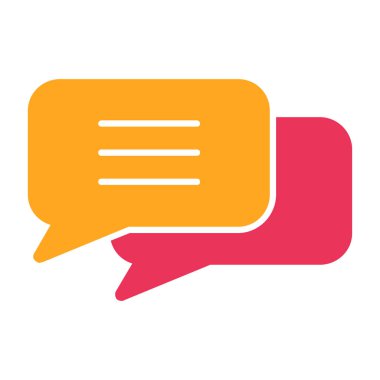 Sohbet balonu mesaj ikonu vektör illüstrasyon tasarımı