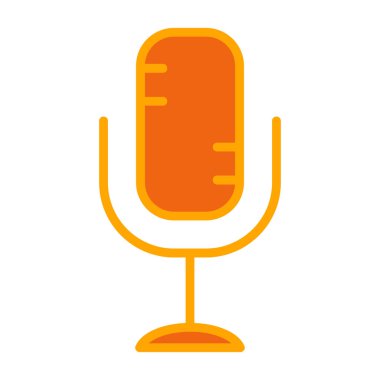 mikrofon simgesi vektör illüstrasyonu