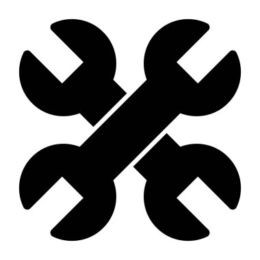 İngiliz anahtarı simgesi. Web için anahtar vektör simgelerinin basit çizimi