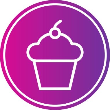 Kek simgesi, vektör illüstrasyonu basit tasarım