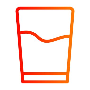 Kırmızı cam simgenin vektör illüstrasyonu