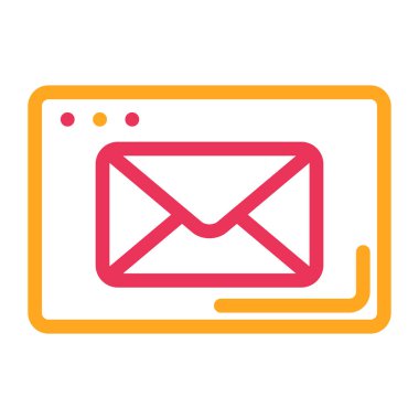 Mesaj var. Web simgesi vektör illüstrasyonu