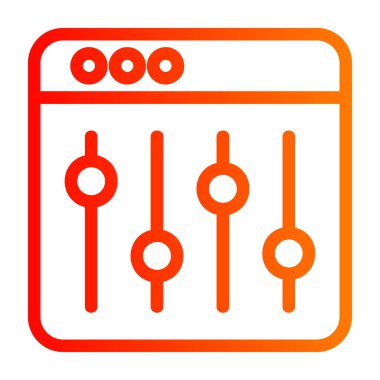 barkod simgesi. Vektör biçimi yuvarlak turuncu rengi, beyaz rengi ve beyaz arkaplanı olan düz ikonik semboldür.