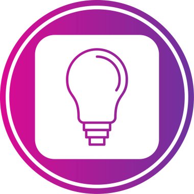 Lamba vektör simgesi. biçim düz yuvarlak sembol, mor renk, yuvarlak açılar, beyaz arkaplan