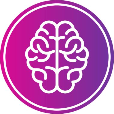 beyin ikonu vektör illüstrasyonu