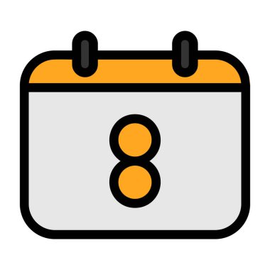 Takvim. Web simgesi basit illüstrasyon