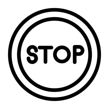 Dur işareti simgesi. Web tasarımı için dur işareti çizelgesi çizimi