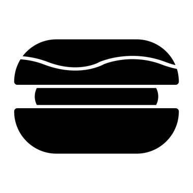 Hamburger simgesi, vektör illüstrasyonu