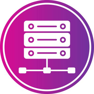 Sunucu simgesi, vektör illüstrasyonu