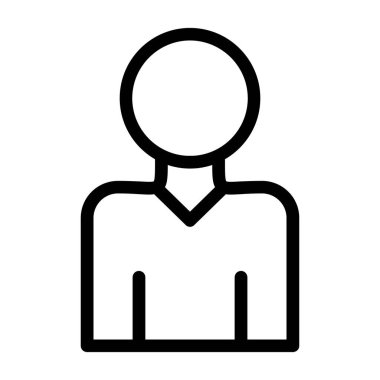 İş adamı vektörü ince çizgi simgesi