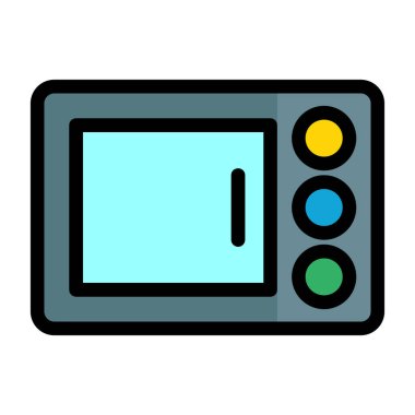 Televizyon ikonu. Web için TV vektör simgelerinin basit illüstrasyonu