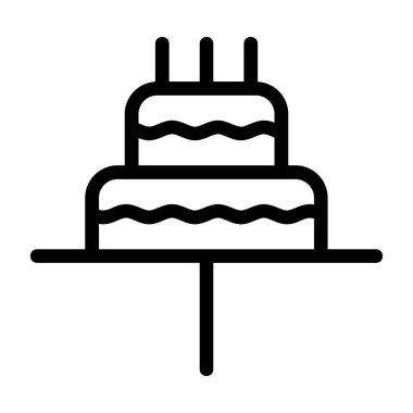 kek vektörü ince çizgi simgesi