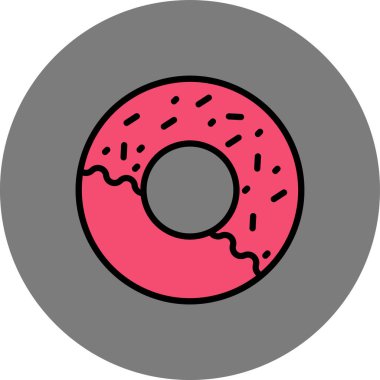 donut. Web simgesi basit illüstrasyon