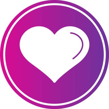 Kalp ikonu vektör illüstrasyonu