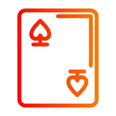 Poker kartları simgesi, vektör illüstrasyonu