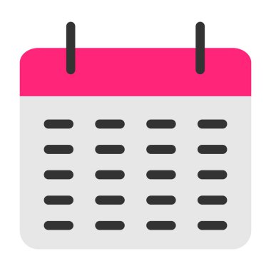 Takvim Düz Vektör Simgesi