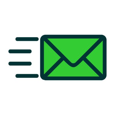 e-posta vektörü ince satır simgesi