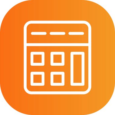 Eşsiz Hesap Makinesi Vektör Satır Simgesi