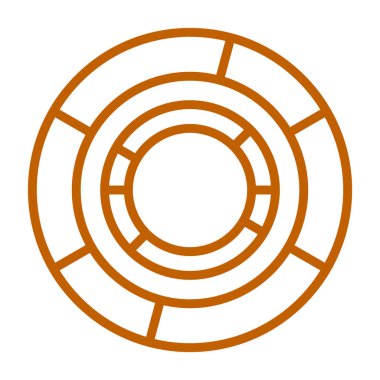 Dairesel bir simgenin vektör illüstrasyonu