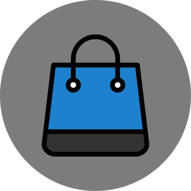 vector illustration of handbag icon