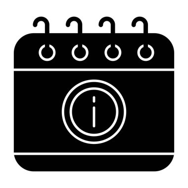 Bir takvim simgesinin vektör illüstrasyonu