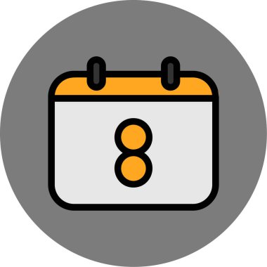 Takvim. Web simgesi basit illüstrasyon