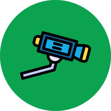 Bir çizgi film kamerasının vektör illüstrasyonu