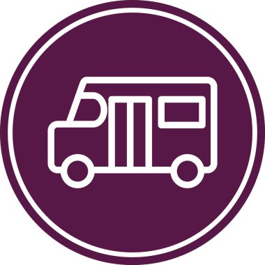 Kamyon Simgesi Moda Biçiminde İzole Arkaplan