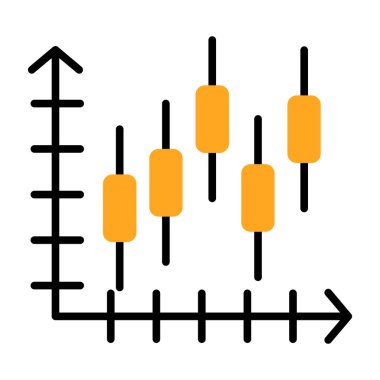 Çubuk vektör simgesi olan grafik