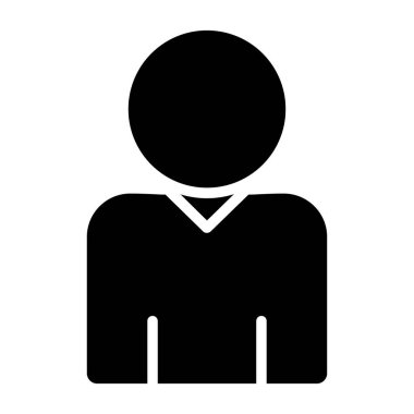 avatar erkek kişi simgesi katı biçimde