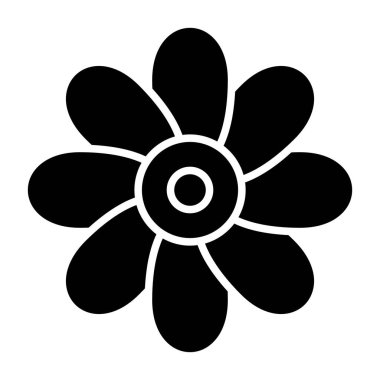 Çiçek ve yaprağın çiçek ikonu